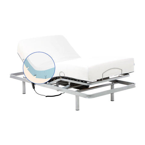 Cama ortopédica elétrica com colchão visco tencel