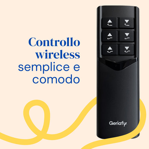 Letto ortopedico elettrico compatto  | Telecomando Wireless | Sponde letto - 80x200 cm