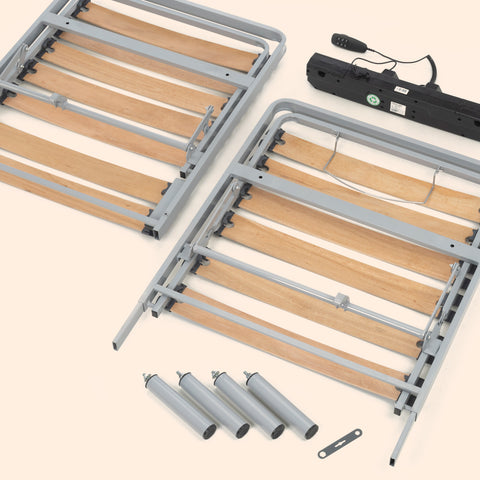 Letto ortopedico elettrico compatto  | Telecomando Wireless | Sponde letto - 80x200 cm