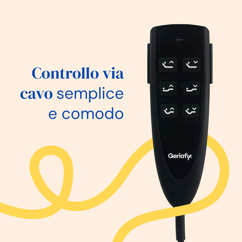 Letto ortopedico elettrico compatto con piedi regolabili - 80x200 cm
