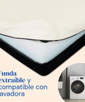 Funda extraíble y compatible con lavadora